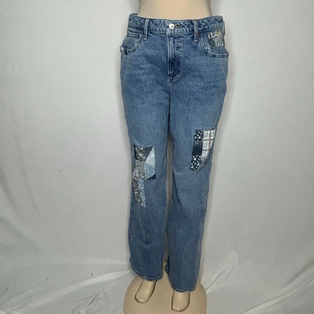 Abercrombie & Fitch Curve Love 90s Relaxed Patchwork Jeans Size 30 Regular